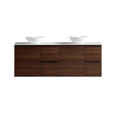 MELA - PADDY 1800 Walnut Wall Hung Vanity with Door & Drawers-Vanities-from our-MELA-supplier–available at Bathroom City Perth