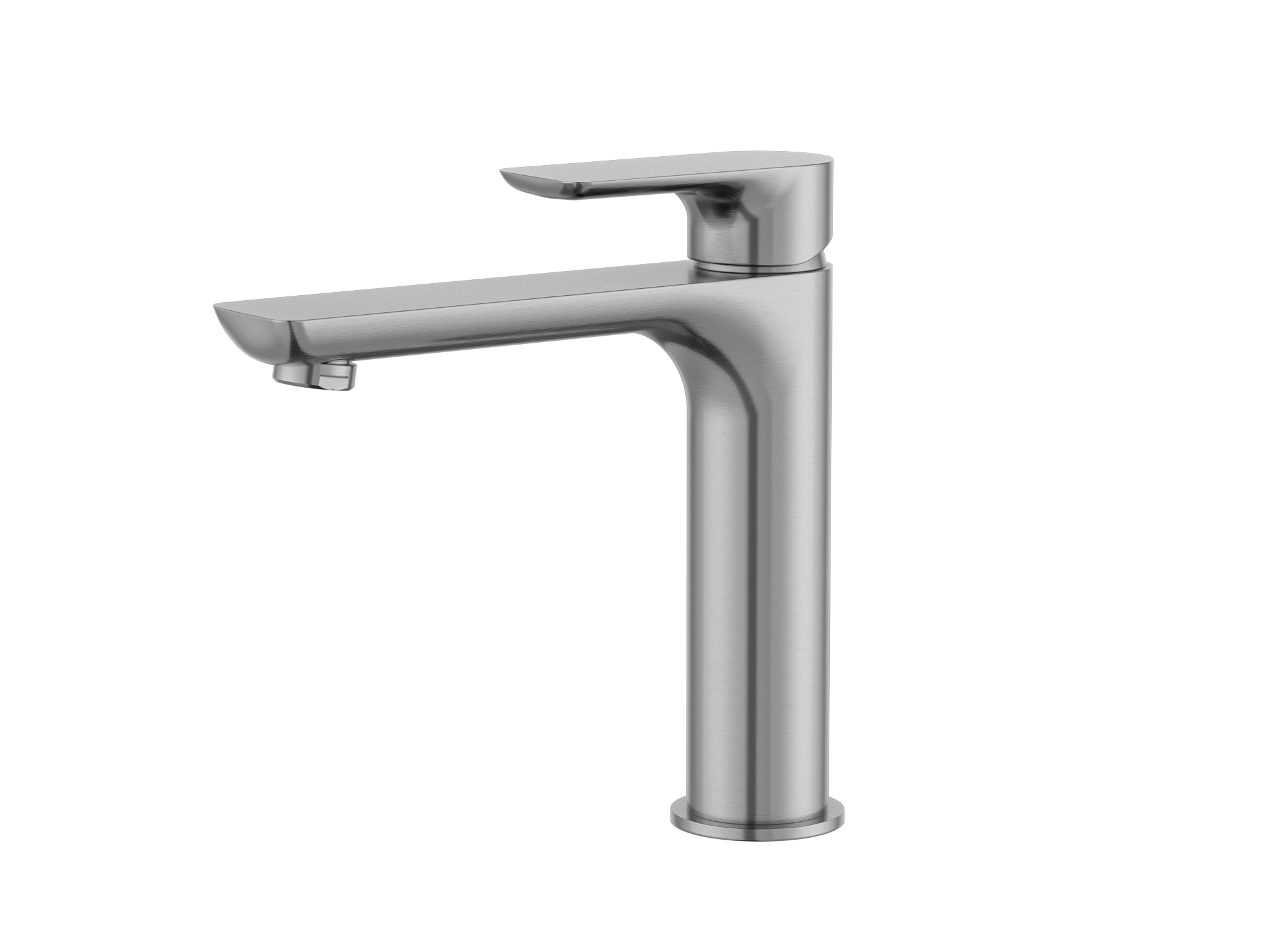 MELA - PALCO Medium Basin Mixer Brushed Nickel - Tapware - from our - MELA - supplier–available at Bathroom City Perth