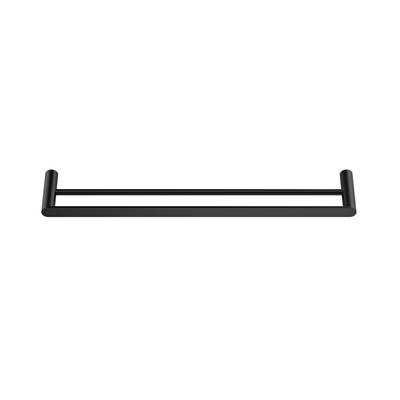 MELA - PALCO/RONDO 600 Double Towel Rail Black Accessories – available at Bathroom City Perth