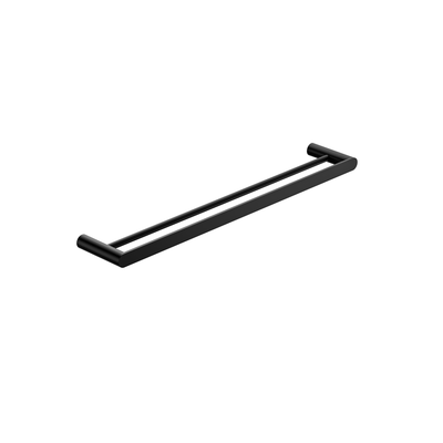 MELA - PALCO/RONDO 600 Double Towel Rail Black Accessories – available at Bathroom City Perth