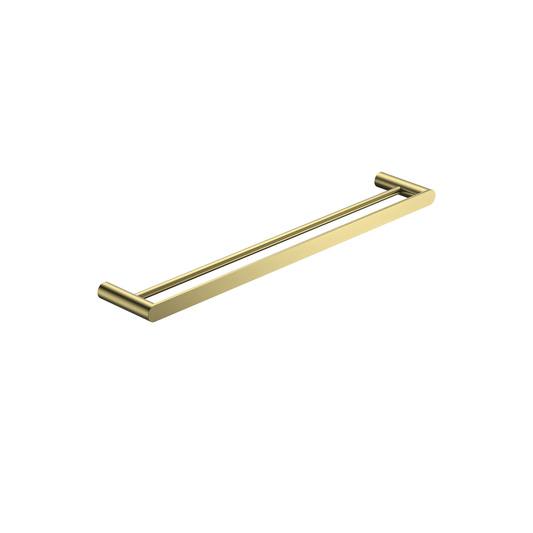 MELA - PALCO/RONDO 600 Double Towel Rail Brushed BrassAccessories – available at Bathroom City Perth