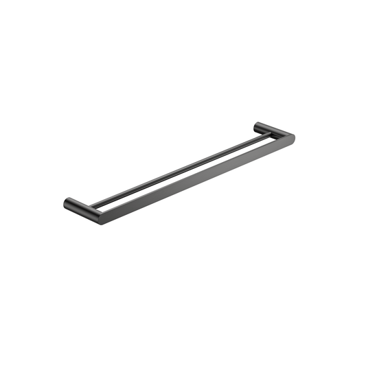 MELA - PALCO/RONDO 600 Double Towel Rail Gun MetalAccessories – available at Bathroom City Perth