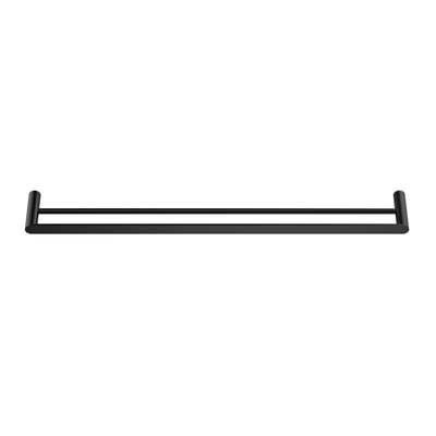 MELA - PALCO/RONDO 800 Double Towel Rail BlackAccessories – available at Bathroom City Perth