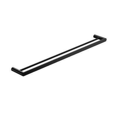 MELA - PALCO/RONDO 800 Double Towel Rail BlackAccessories – available at Bathroom City Perth