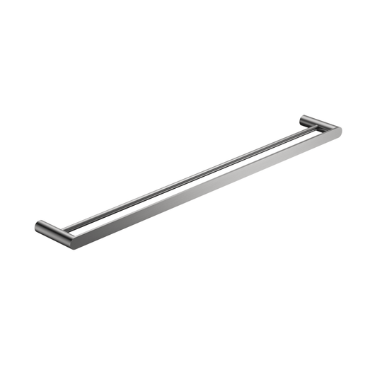 MELA - PALCO/RONDO 800 Double Towel Rail Brushed NickelAccessories – available at Bathroom City Perth