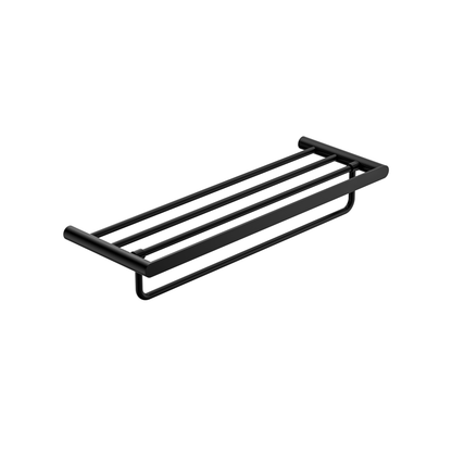 MELA - PALCO/RONDO Bath Towel Shelf BlackAccessories – available at Bathroom City Perth