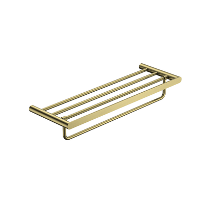 MELA - PALCO/RONDO Bath Towel Shelf Brushed BrassAccessories – available at Bathroom City Perth