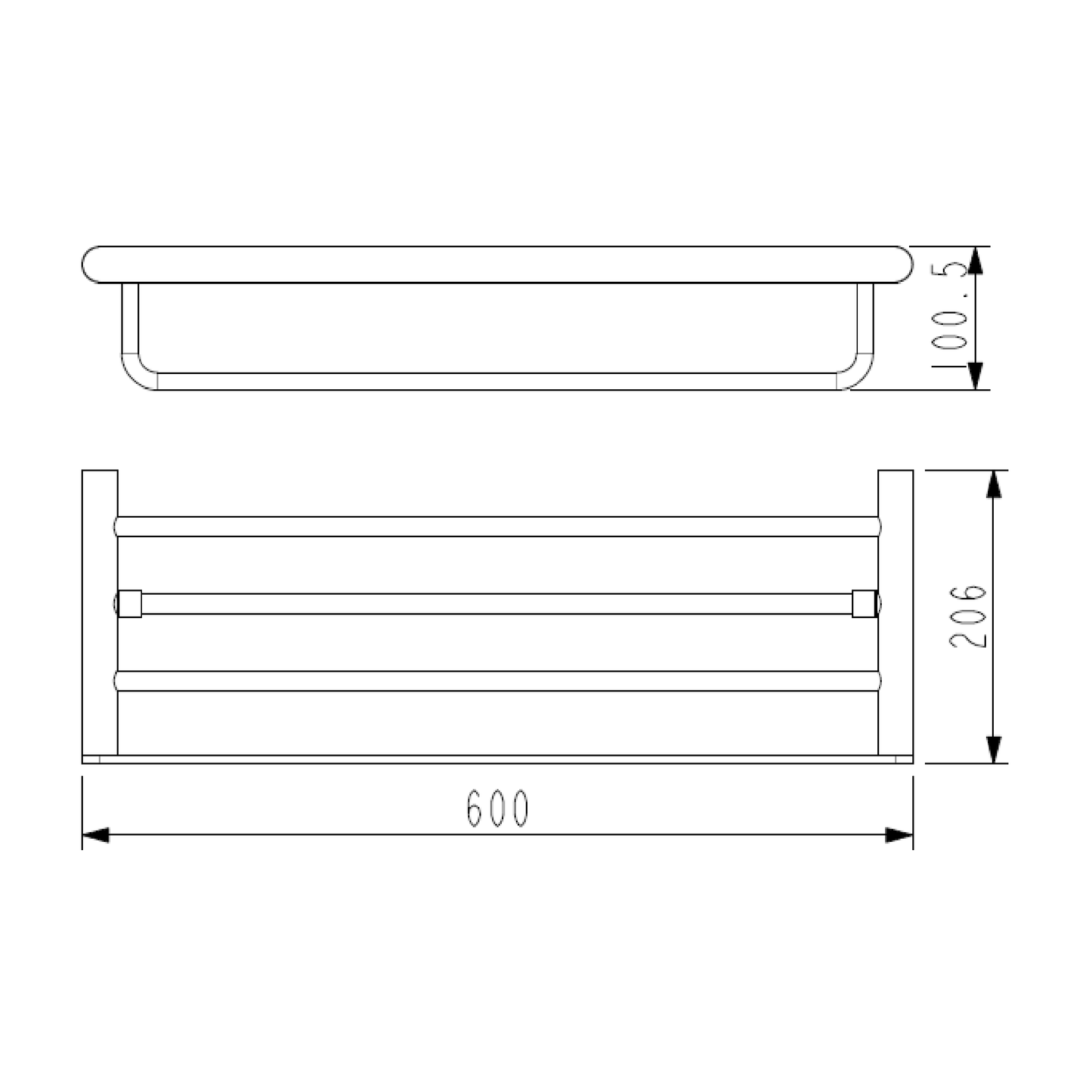 MELA - PALCO/RONDO Bath Towel Shelf Brushed BrassAccessoriesMELABathroom City from Mela – available at Bathroom City Perth