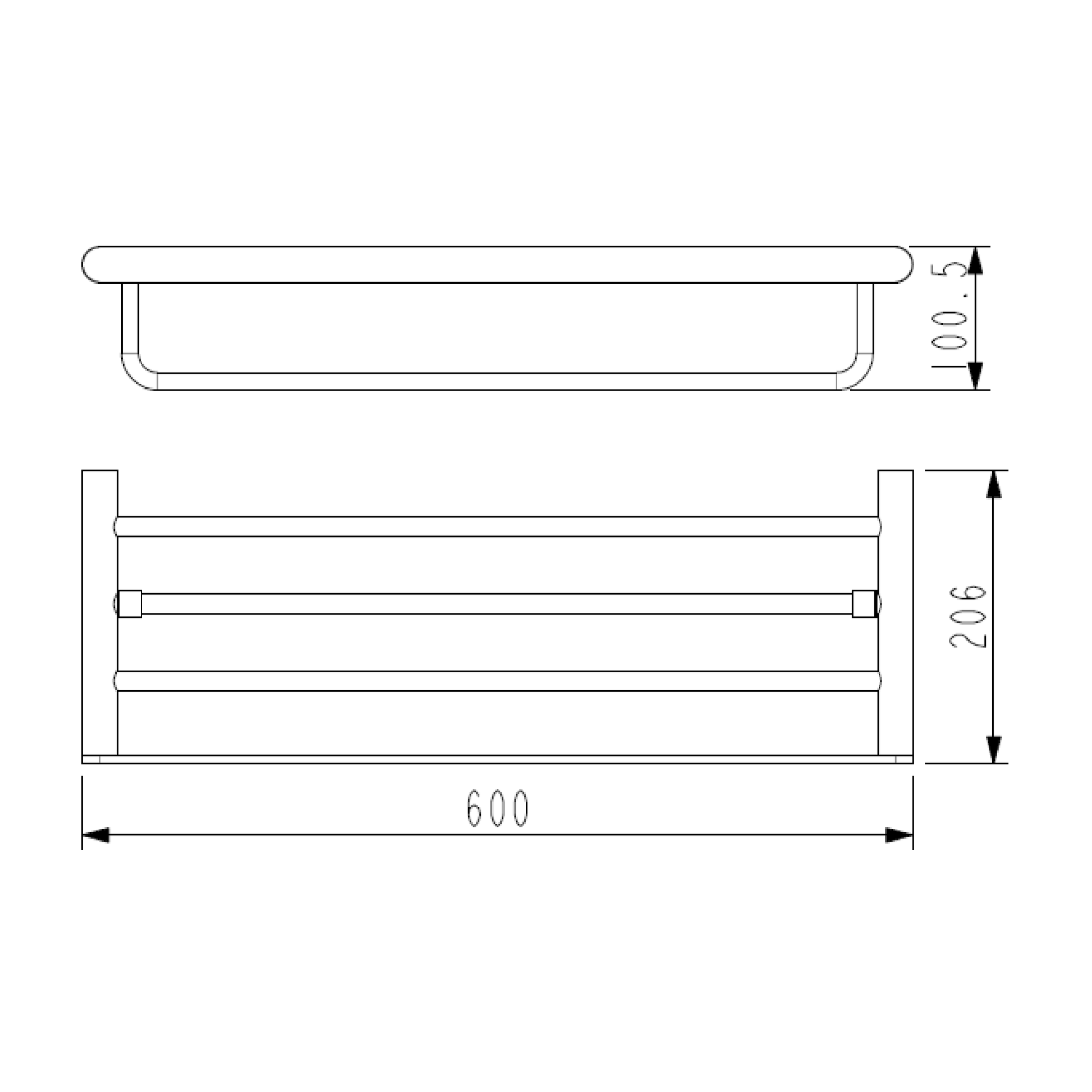 MELA - PALCO/RONDO Bath Towel Shelf Brushed BrassAccessoriesMELABathroom City from Mela – available at Bathroom City Perth