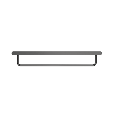 MELA - PALCO/RONDO Bath Towel Shelf Gun MetalAccessories – available at Bathroom City Perth
