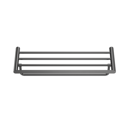 MELA - PALCO/RONDO Bath Towel Shelf Gun MetalAccessories – available at Bathroom City Perth