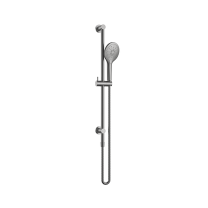 MELA - PALCO/RONDO Hand Shower Set with Rail Brushed Nickel-Tapware-from our-MELA-supplier–available at Bathroom City Perth