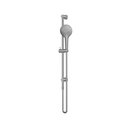 MELA - PALCO/RONDO Hand Shower Set with Rail Brushed Nickel-Tapware-from our-MELA-supplier–available at Bathroom City Perth