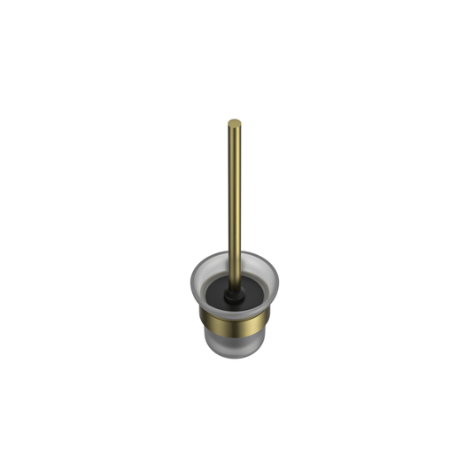 MELA - PALCO/RONDO Toilet Brush Holder Brushed BrassAccessories – available at Bathroom City Perth