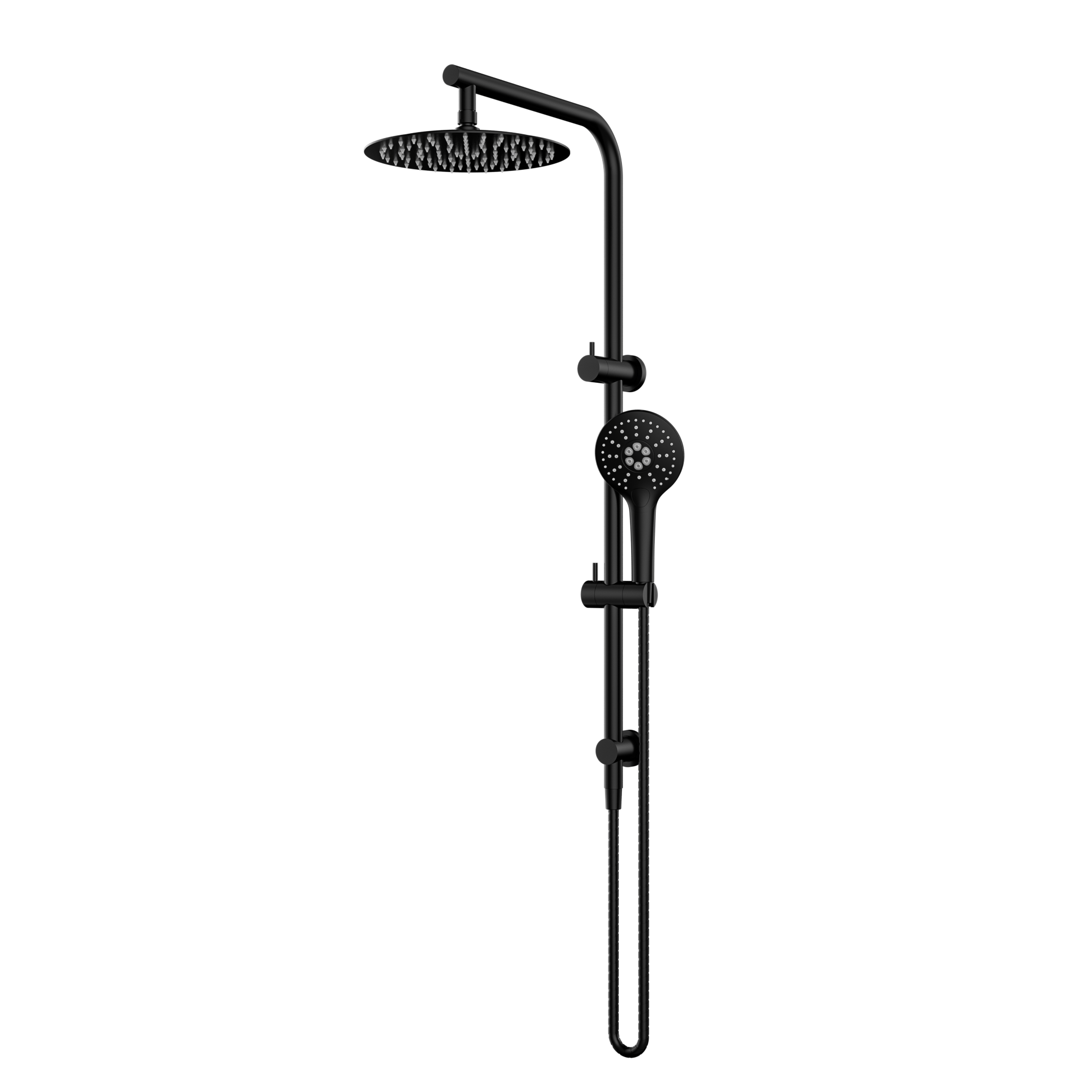MELA - PALCO/RONDO Twin Combo Shower Set with Rail BlackTapware – available at Bathroom City Perth