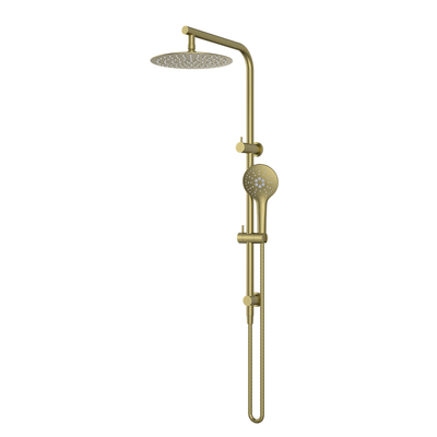 MELA - PALCO/RONDO Twin Combo Shower Set with Rail Brushed BrassTapwareMELABathroom City from Mela – available at Bathroom City Perth