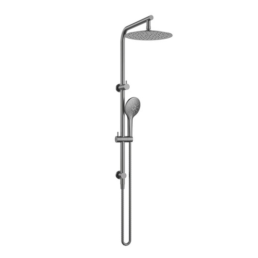 MELA - PALCO/RONDO Twin Combo Shower Set with Rail Brushed NickelTapware – available at Bathroom City Perth