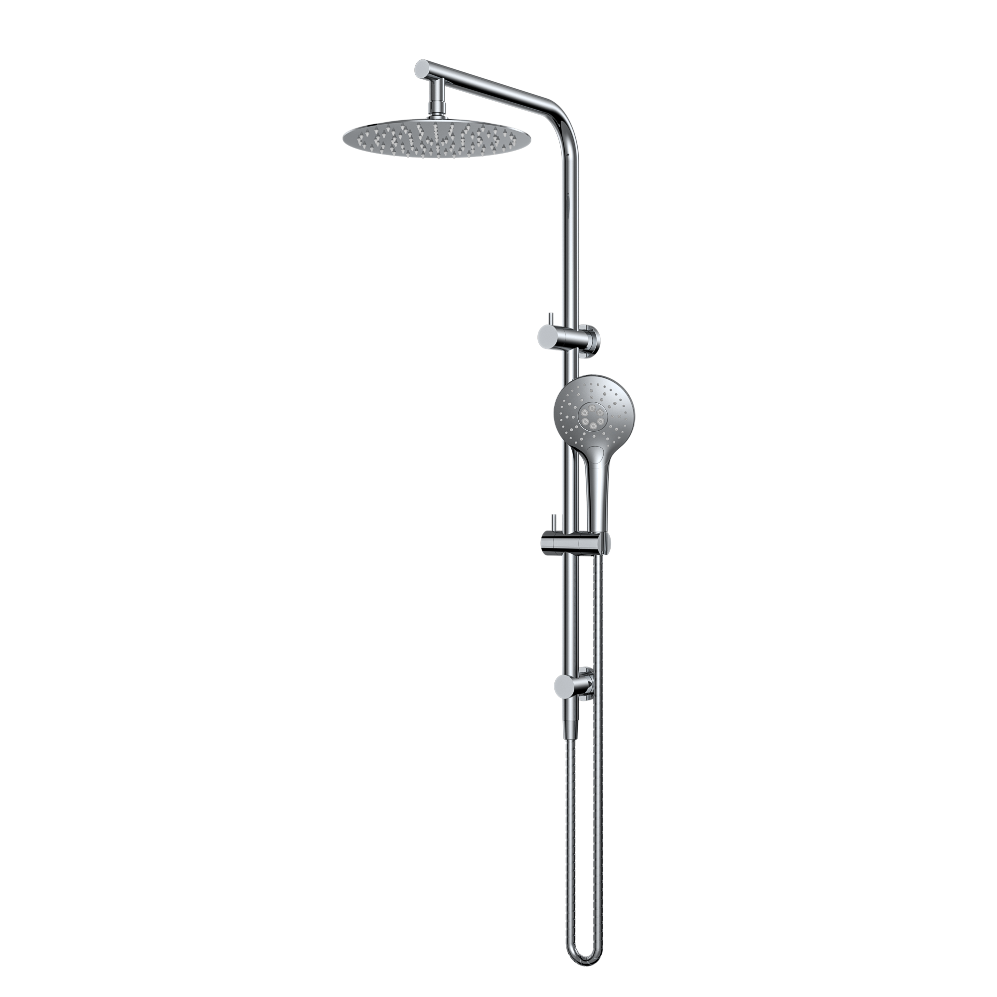 MELA - PALCO/RONDO Twin Combo Shower Set with Rail ChromeTapware – available at Bathroom City Perth