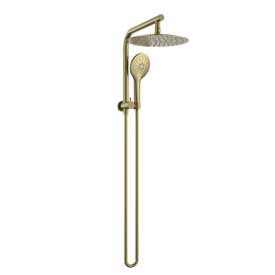 MELA - PALCO/RONDO Twin Combo Shower Set without Rail Brushed BrassTapware – available at Bathroom City Perth