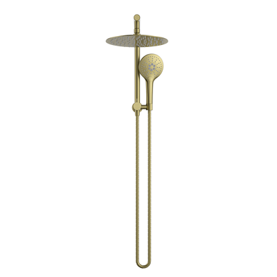 MELA - PALCO/RONDO Twin Combo Shower Set without Rail Brushed BrassTapware – available at Bathroom City Perth