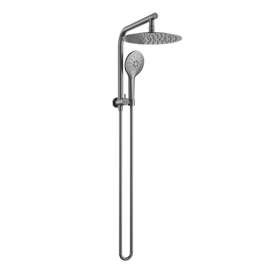 MELA - PALCO/RONDO Twin Combo Shower Set without Rail Brushed NickelTapware – available at Bathroom City Perth