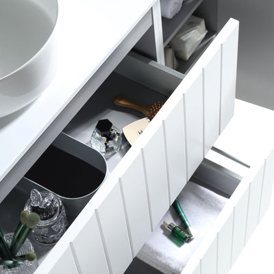 MELA - PASTEL 1050 Matt White Wall Hung Vanity with Door & DrawersVanities – available at Bathroom City Perth
