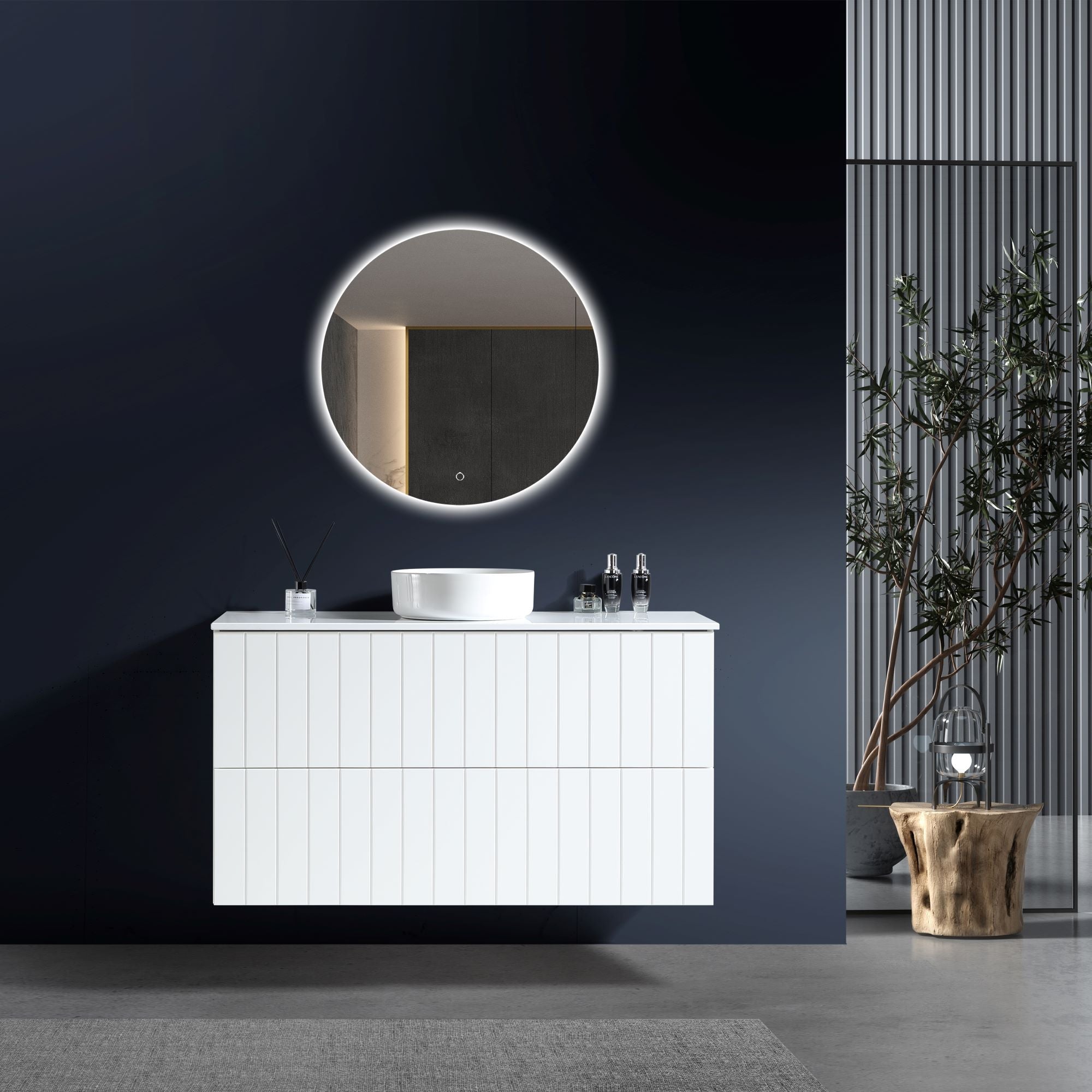 MELA - PASTEL 1200 Matt White Wall Hung Vanity with DrawersVanities – available at Bathroom City Perth