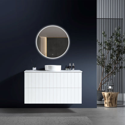 MELA - PASTEL 1200 Matt White Wall Hung Vanity with DrawersVanities – available at Bathroom City Perth