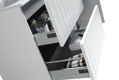 MELA - PASTEL 1500 Matt White Wall Hung Vanity with Door & 4 Drawers - Vanities - from our - MELA - supplier–available at Bathroom City Perth
