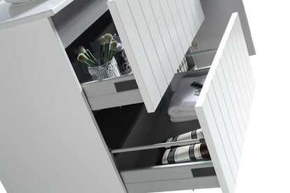 MELA - PASTEL 1500 Matt White Wall Hung Vanity with Door & 4 Drawers - Vanities - from our - MELA - supplier–available at Bathroom City Perth