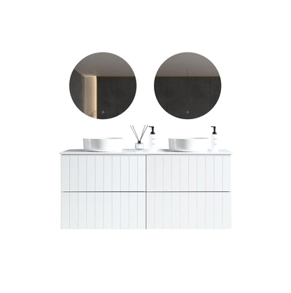 MELA - PASTEL 1500 Matt White Wall Hung Vanity with Drawers - Vanities - from our - MELA - supplier–available at Bathroom City Perth