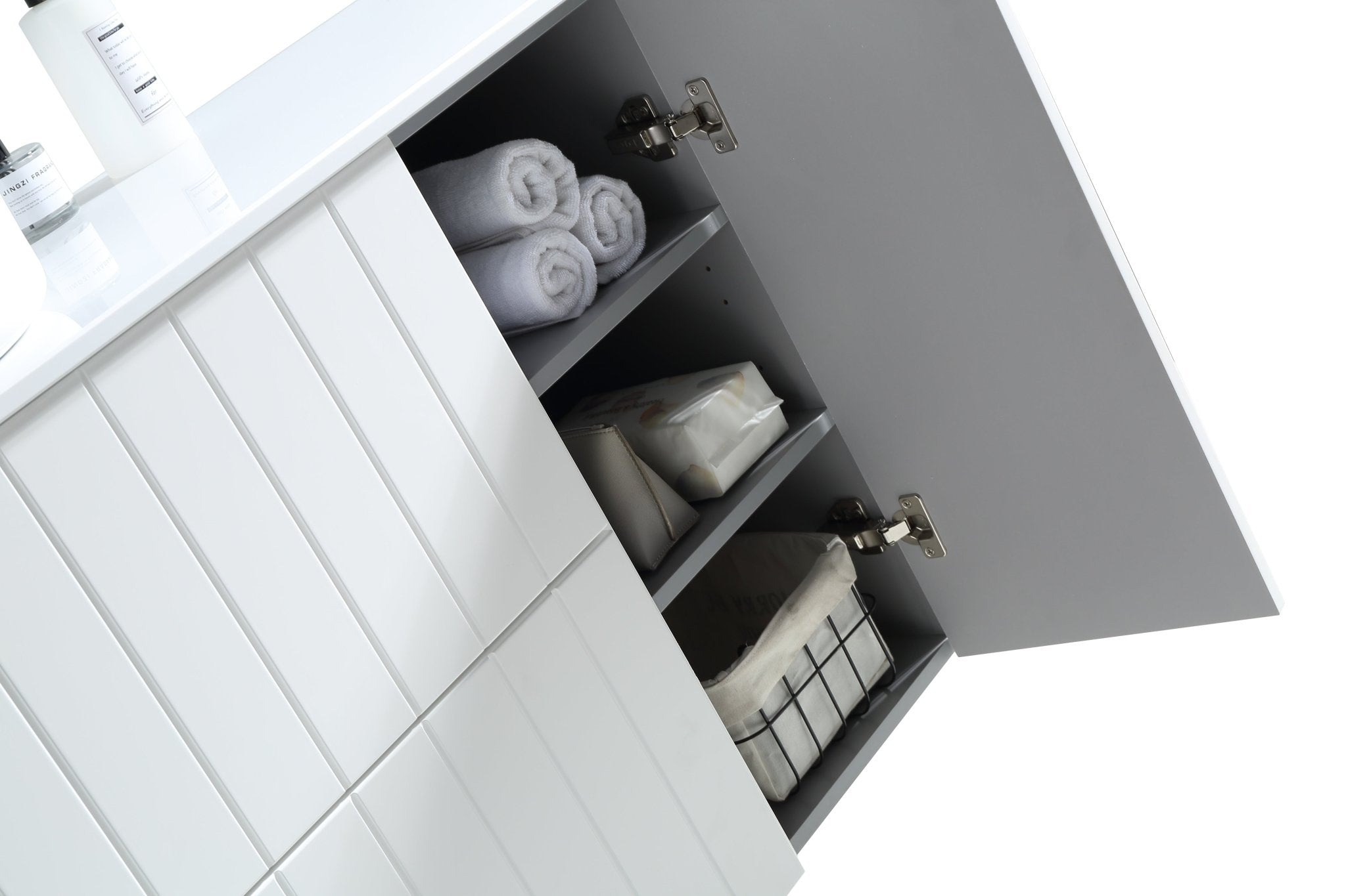 MELA - PASTEL 1800 Matt White Wall Hung Vanity with Door & 4 Drawers - Vanities - from our - MELA - supplier–available at Bathroom City Perth