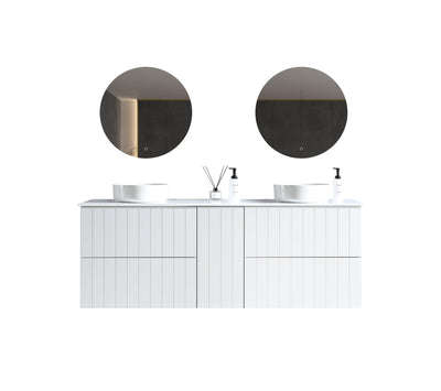 MELA - PASTEL 1800 Matt White Wall Hung Vanity with Door & 4 Drawers - Vanities - from our - MELA - supplier–available at Bathroom City Perth