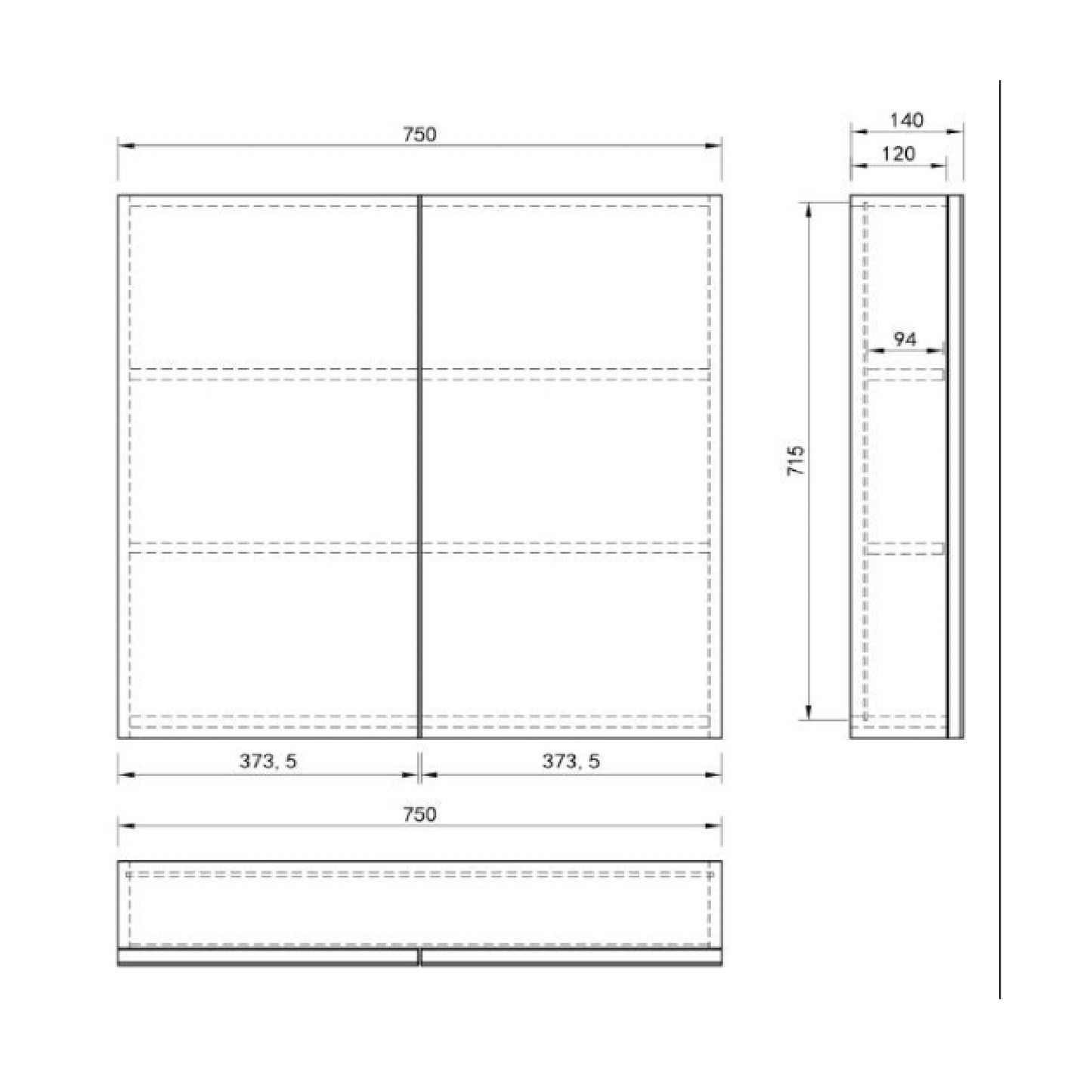 MELA - PORTER 600 Walnut Mirror CabinetMirror – available at Bathroom City Perth