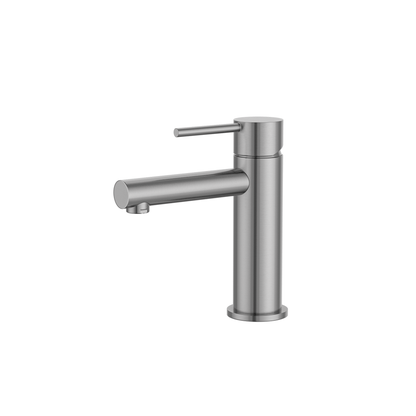 MELA - RONDO Basin Mixer Brushed NickelTapware – available at Bathroom City Perth