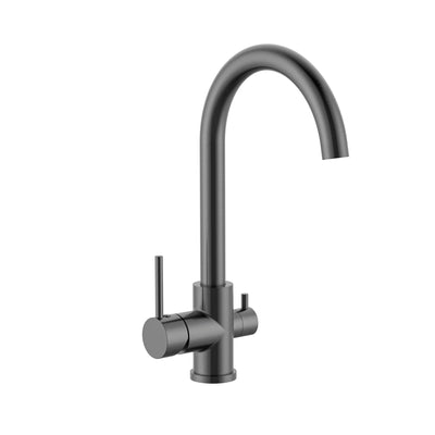 MELA - RONDO Filter Sink Mixer Light Gun Metal-Tapware-from our-MELA-supplier–available at Bathroom City Perth