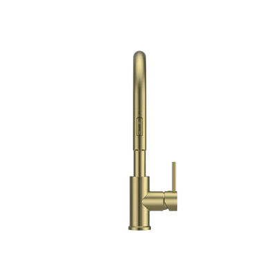 MELA - RONDO Pull Out Sink Mixer Brushed BrassTapware – available at Bathroom City Perth