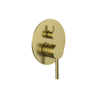 MELA - RONDO Shower/Bath Wall Mixer Diverter Brushed BrassTapware – available at Bathroom City Perth