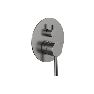 MELA - RONDO Shower/Bath Wall Mixer with Diverter Brushed NickelTapware – available at Bathroom City Perth
