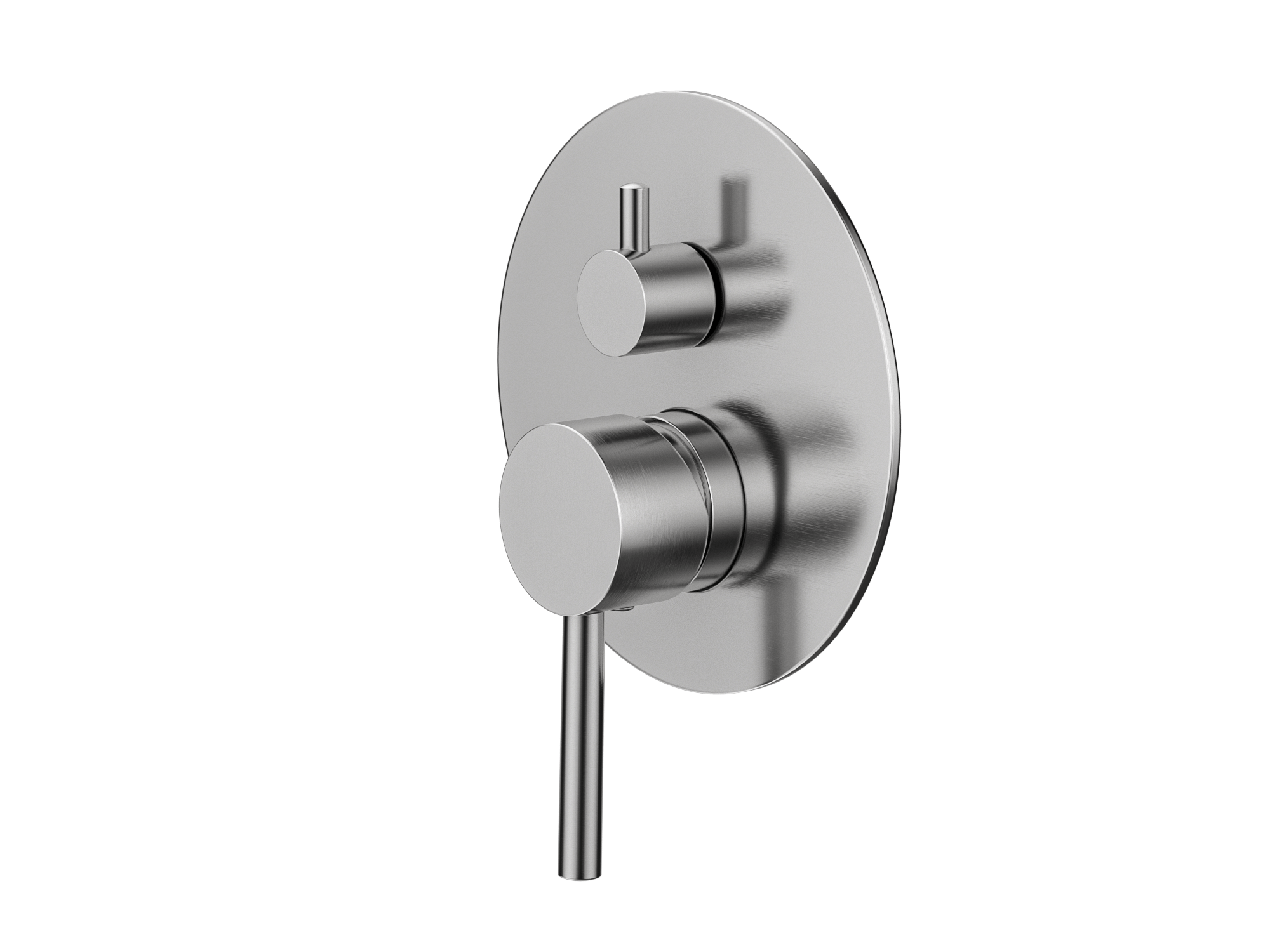 MELA - RONDO Shower/Bath Wall Mixer with Diverter Brushed Nickel - Tapware - from our - MELA - supplier–available at Bathroom City Perth