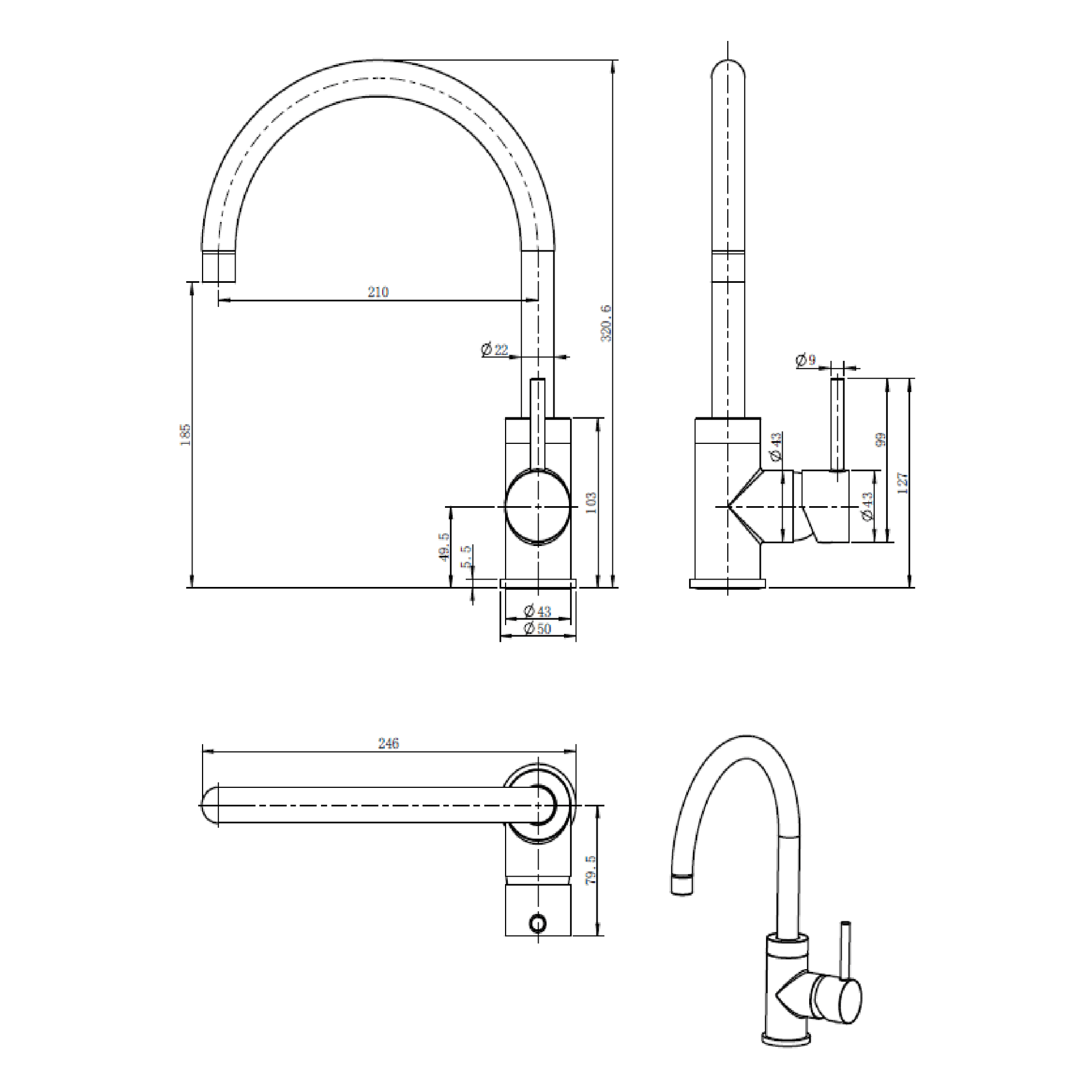 MELA - RONDO Sink Mixer Brushed NickelTapware – available at Bathroom City Perth