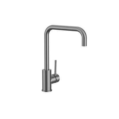 MELA - RONDO Square Gooseneck Sink Mixer Brushed NickelTapware – available at Bathroom City Perth
