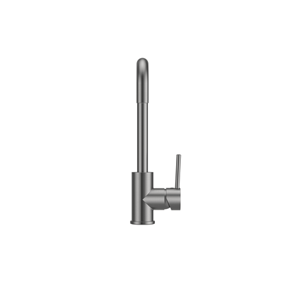 MELA - RONDO Square Gooseneck Sink Mixer Brushed NickelTapware – available at Bathroom City Perth