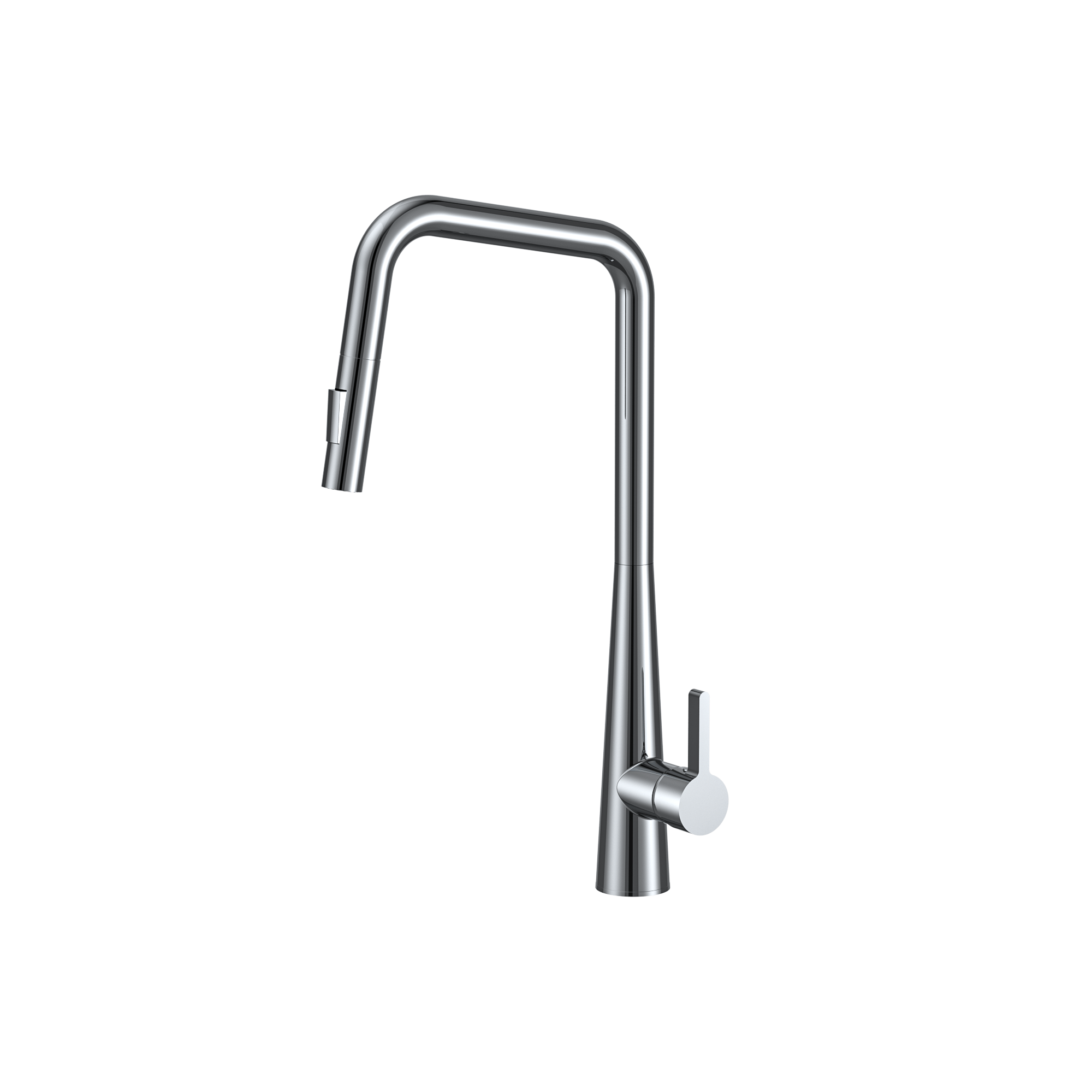 MELA - RONDO Square Kitchen Pull Out Mixer ChromeTapware – available at Bathroom City Perth