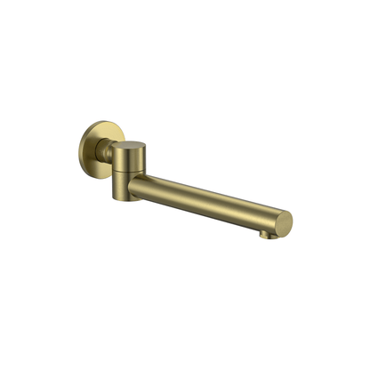 MELA - RONDO Swivel Wall Spout Brushed BrassTapware – available at Bathroom City Perth