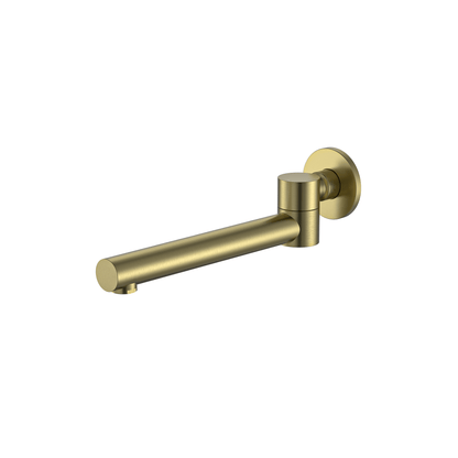 MELA - RONDO Swivel Wall Spout Brushed BrassTapware – available at Bathroom City Perth
