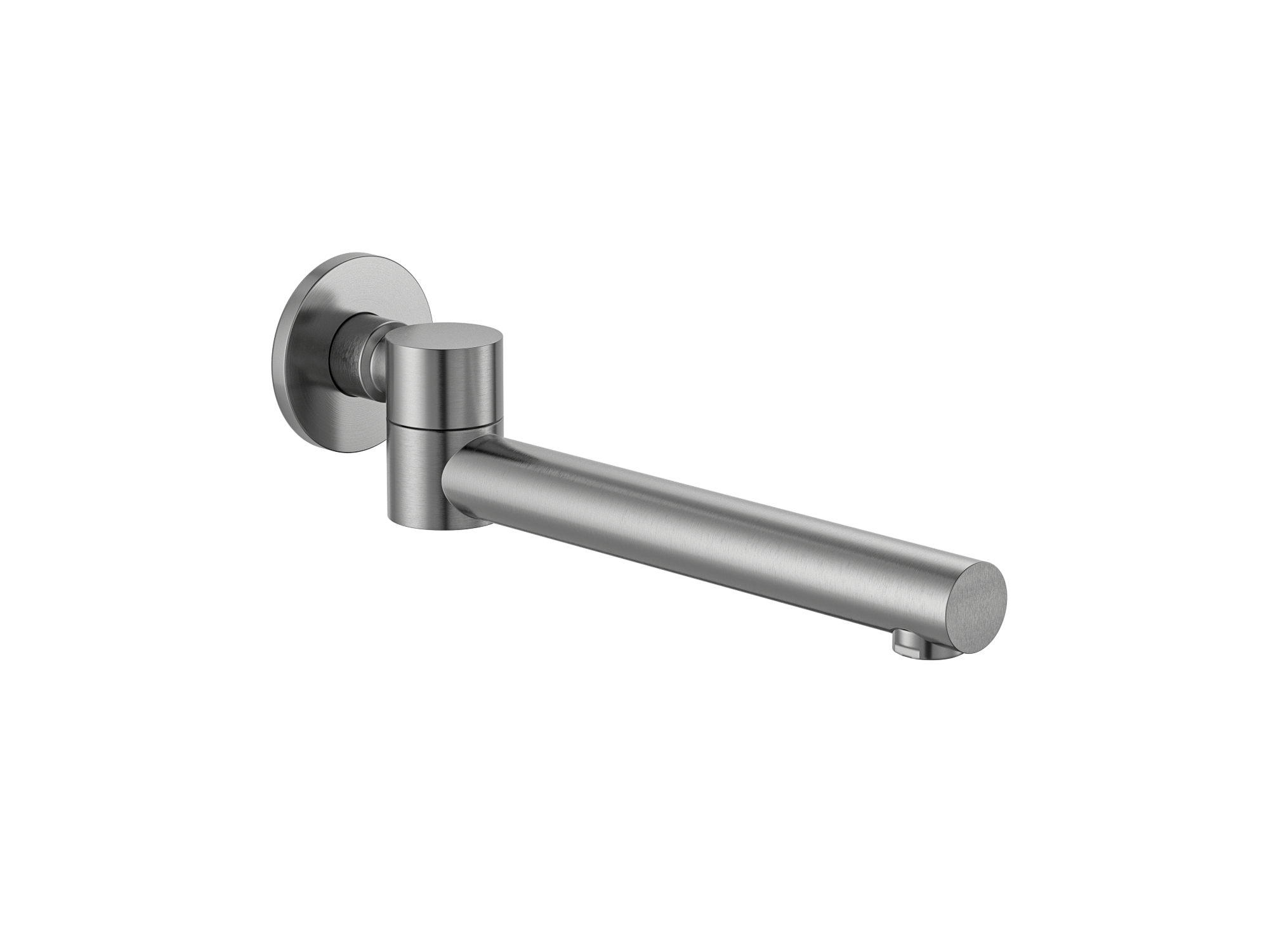 MELA - RONDO Swivel Wall Spout Brushed Nickel - Tapware - from our - MELA - supplier–available at Bathroom City Perth