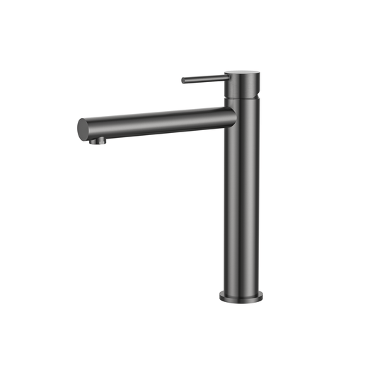 MELA - RONDO Tall Basin Mixer Brushed NickelTapware – available at Bathroom City Perth