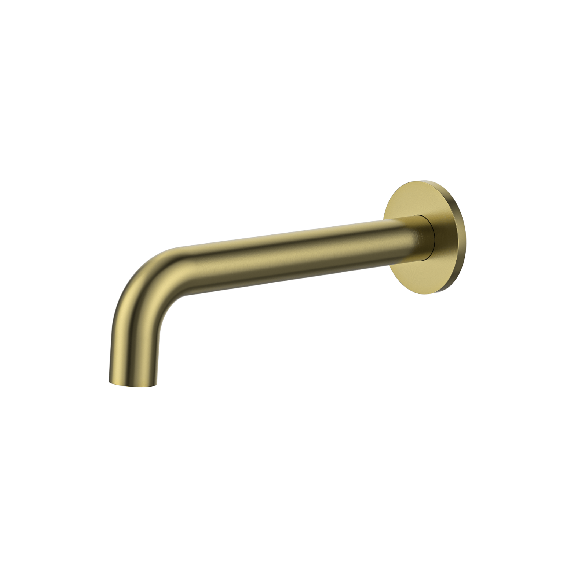 MELA - RONDO Wall Spout Brushed BrassTapware – available at Bathroom City Perth