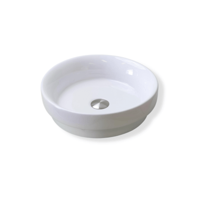 MELA SELVA half inset vanity basin for modern bathroom vanity installations – available at Bathroom City Perth